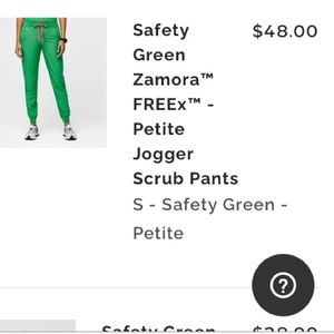 Figs Safety Green petite joggers